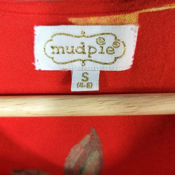 Mudpie Tenley Tassel Swim Cover Up Dress Red Small Lace Up Lemons Pullover - Picture 4 of 6